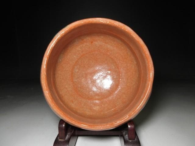 楽吉左衛門十二代 弘入 赤茶碗／楽吉左衛門十五代 直入 書付／共箱 仕覆