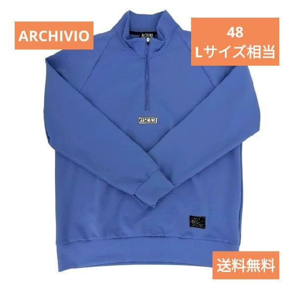 アルチビオ ARCHIVIO ハーフジッププルオーバー ブルー 48 ゴルフ