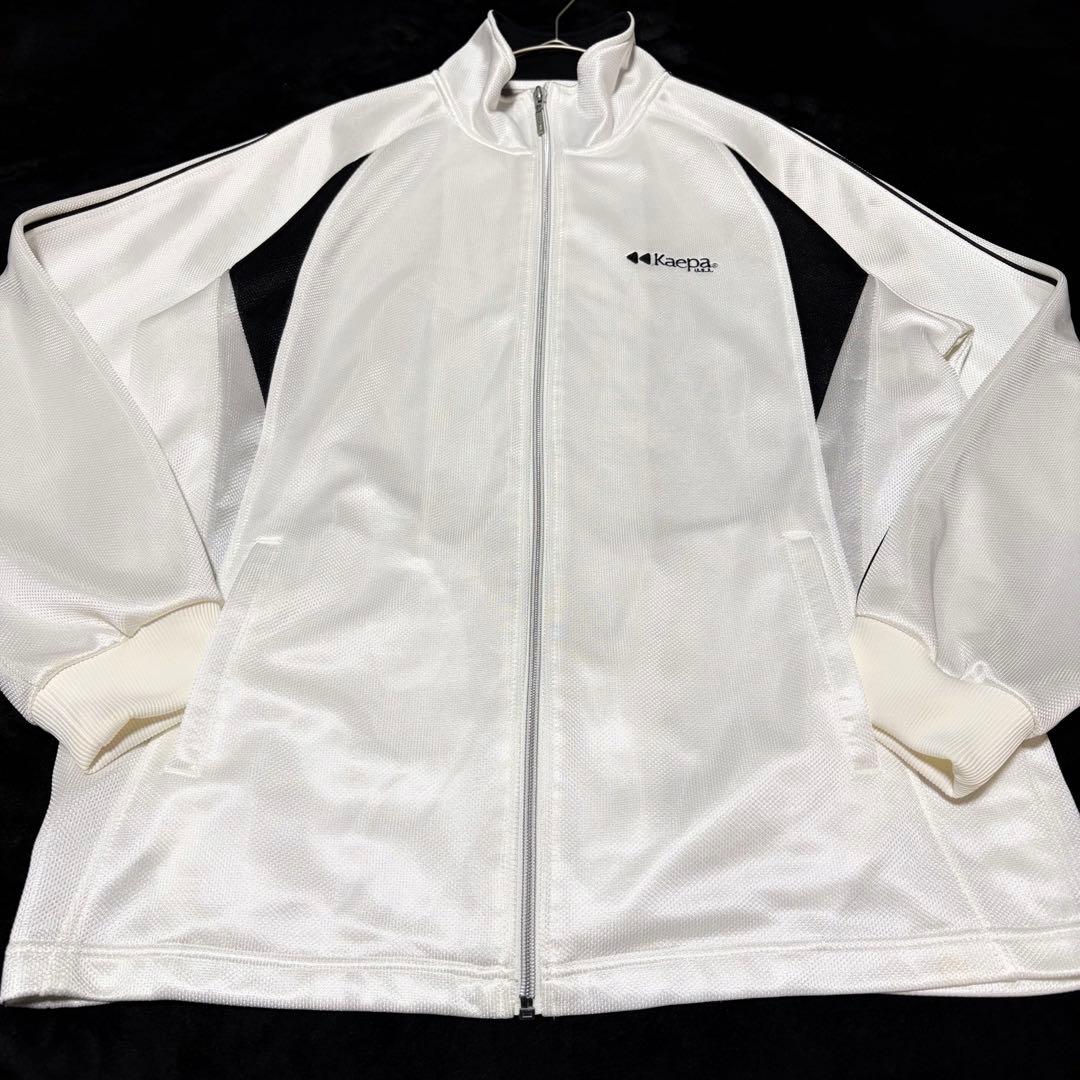 状態◯【Kaepa／ケイパ】トラックジャケット上下セット 刺繍ロゴ シルバー系