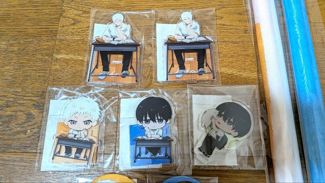 値下げ新品光が死んだ夏オンラインくじA賞アクスタタペストリー缶バッジ色紙セット