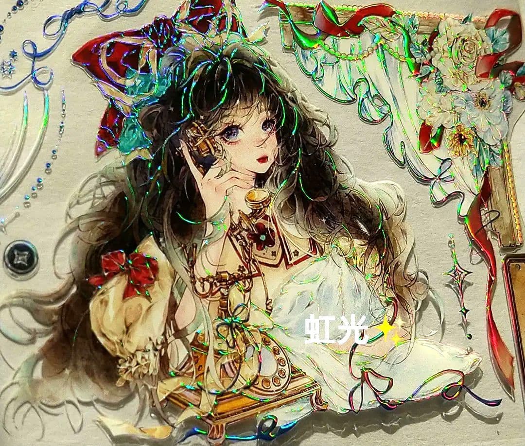 ☆再販☆J39＃赫兰庄园(虹光)糖分超标切り売り海外人物マステ赫蘭荘園女の子