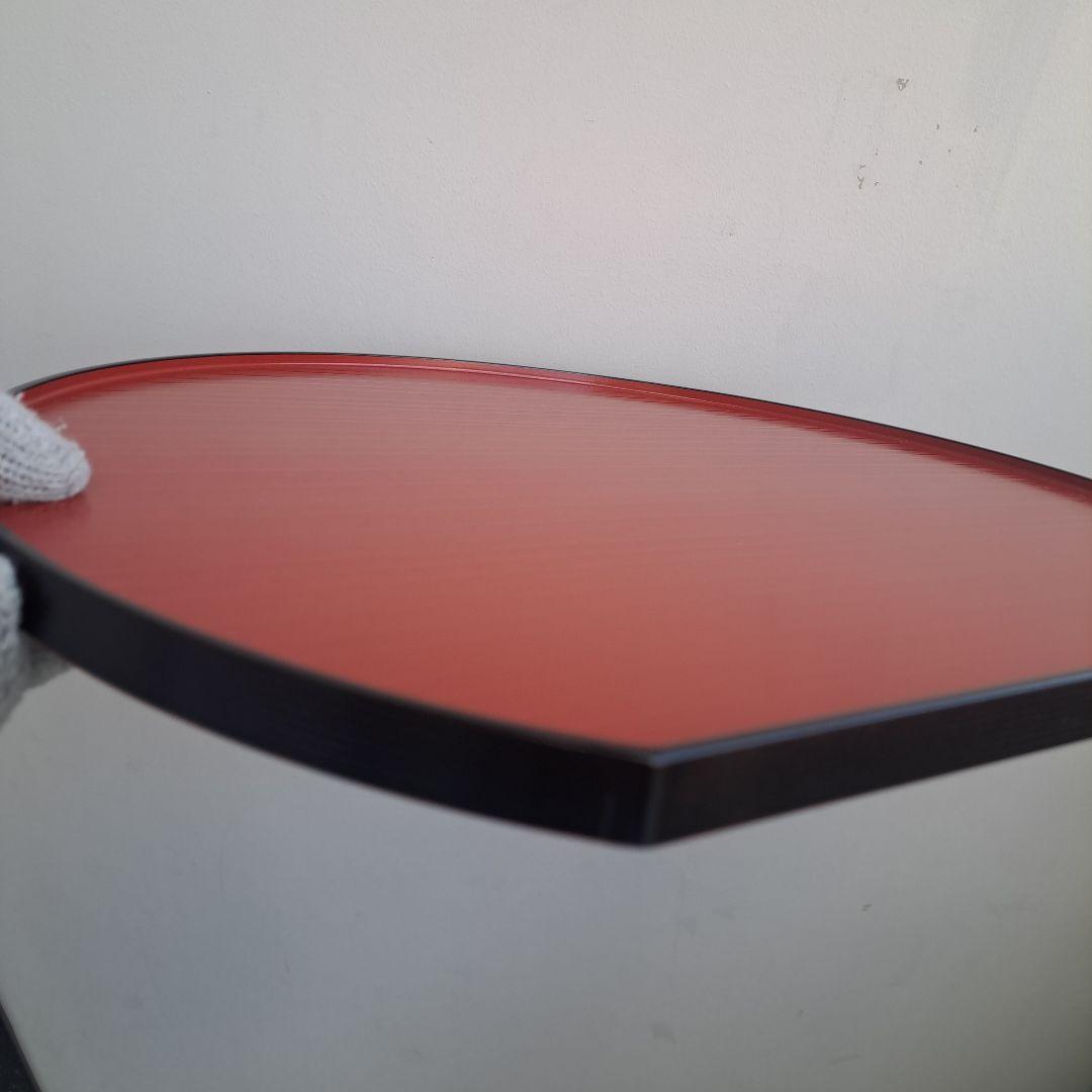 【越前漆器　尺3サイズ　 両面半月膳×6客】天然木製　長期保管品