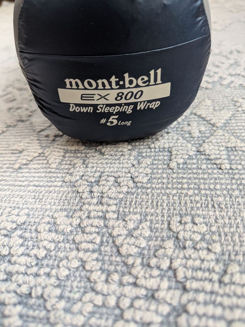 【美品】2023年製 モンベル EX800 ダウン スリーピングラップ ロング