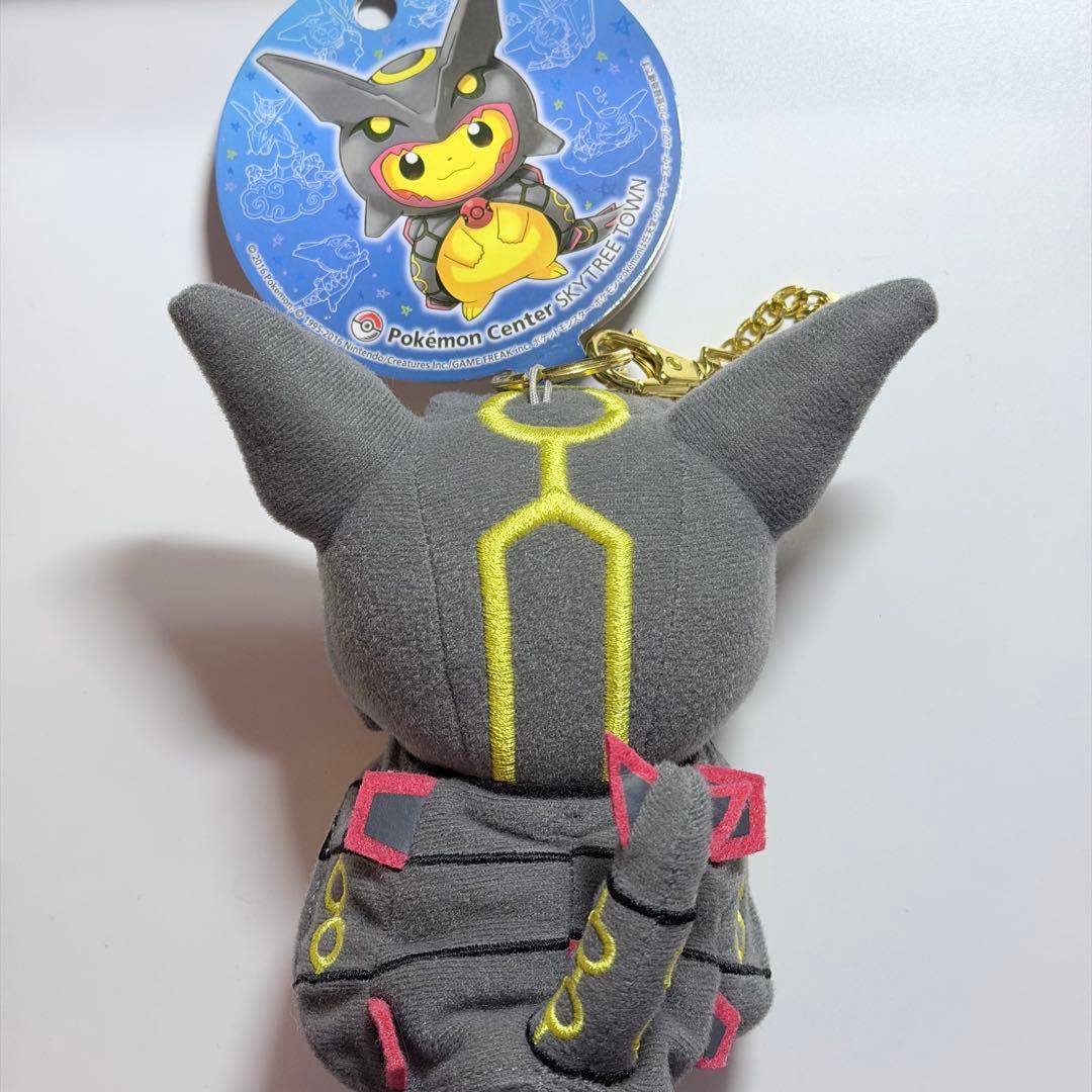 ポケモンセンター　スカイツリー　黒いレックウザポンチョを着たピカチュウ