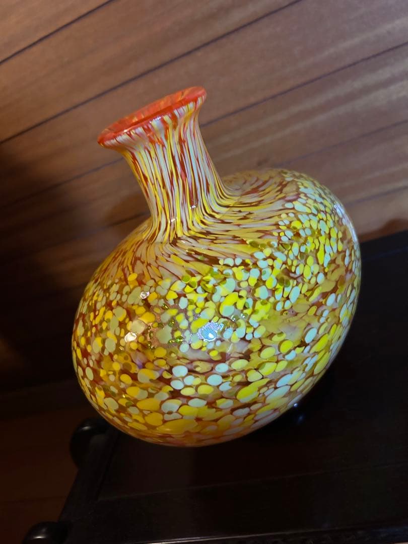 津軽びいどろ　大川薫工房　花瓶