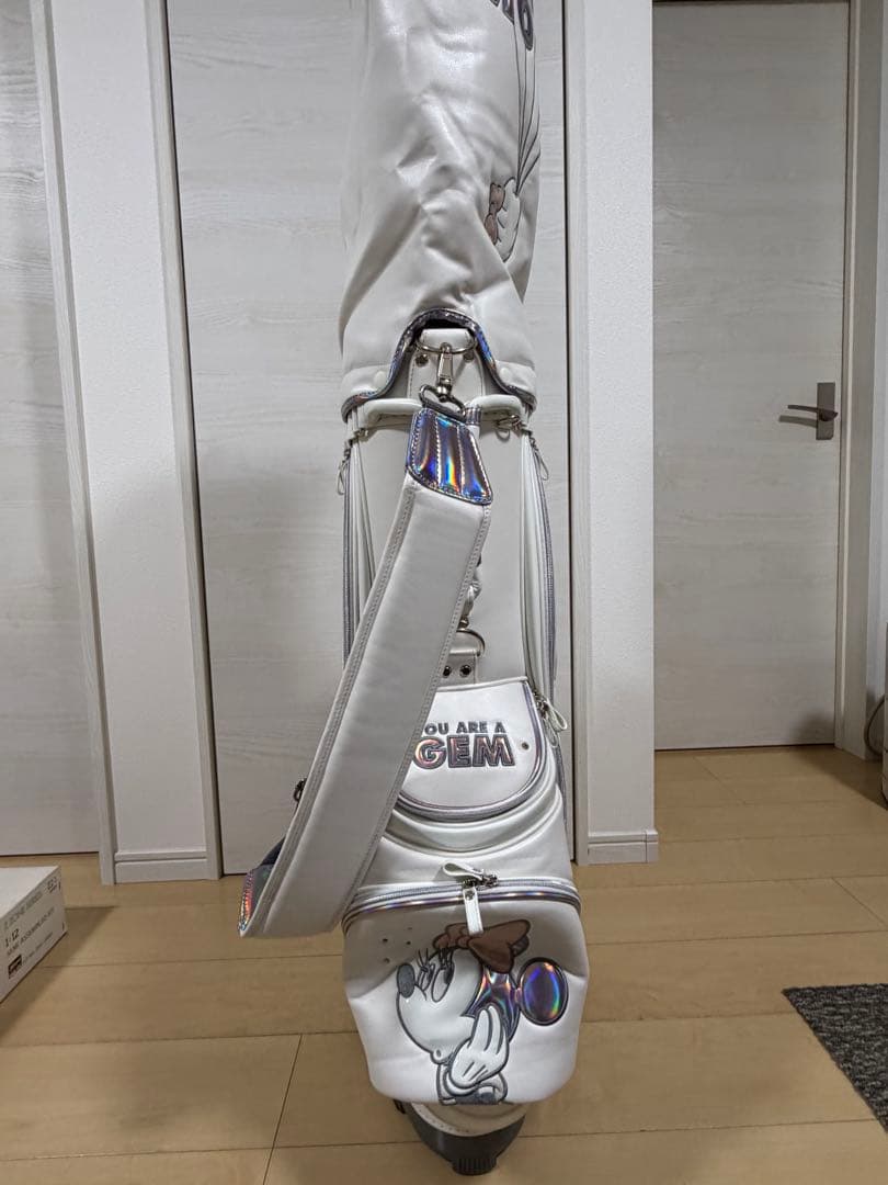 【美品・ほぼ未使用】ディズニー ミニーマウス キャディバッグ キャリータイプ