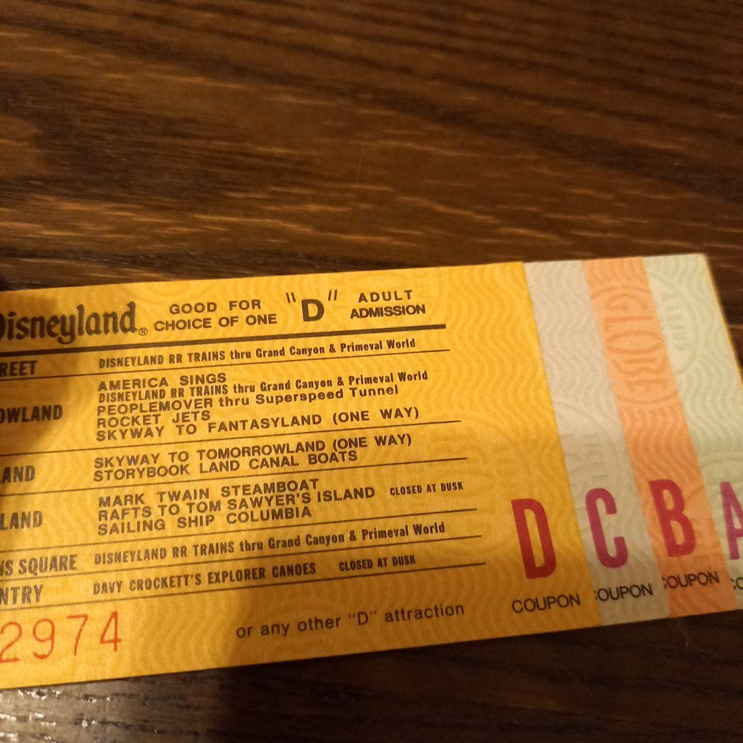 昭和レトロ　海外　ロサンゼルス　ディズニーチケット　ヴィンテージ