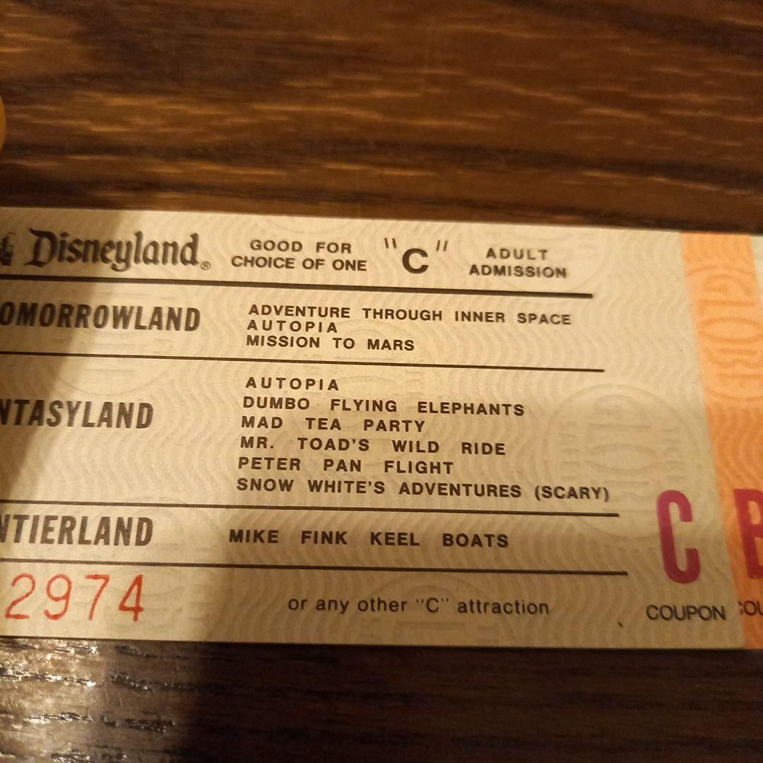 昭和レトロ　海外　ロサンゼルス　ディズニーチケット　ヴィンテージ