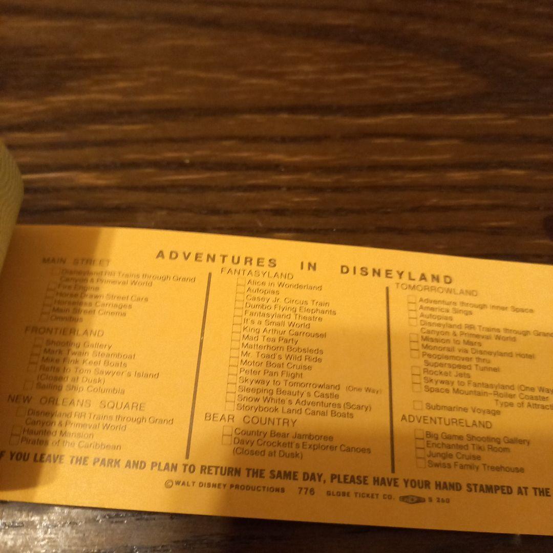 昭和レトロ　海外　ロサンゼルス　ディズニーチケット　ヴィンテージ