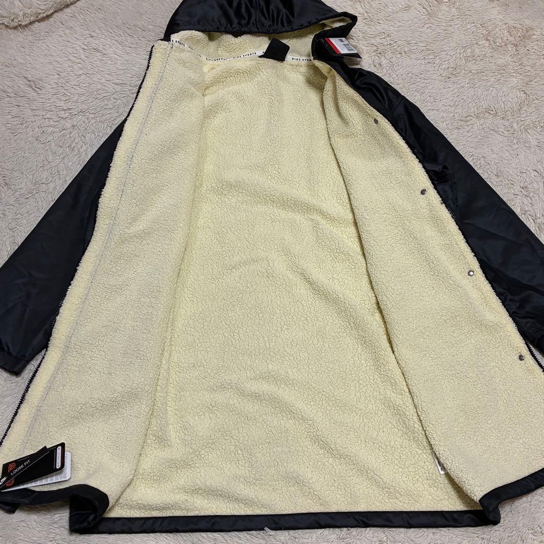NIKE 【未使用タグ付】 ベンチコート 黒 ブラック ボア Lサイズ