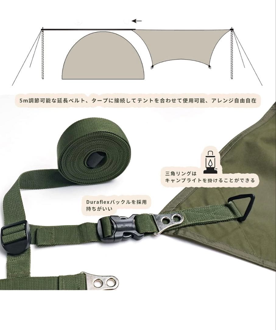 【美品】ヘキサタープとポールのお得なセットUNIGEAR