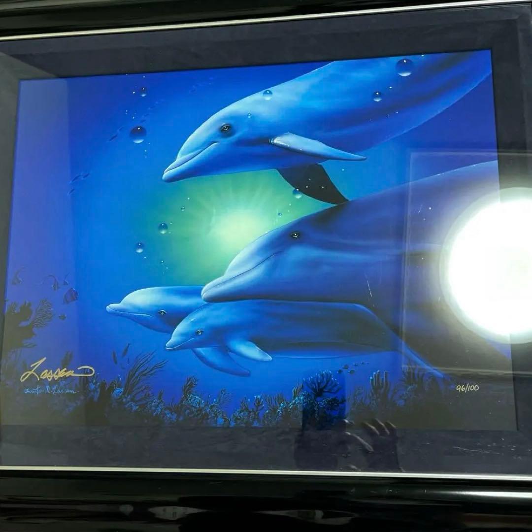 クリスチャン・ラッセン　版画　「ポイント　オブ　ライト」 ミクスドメディア