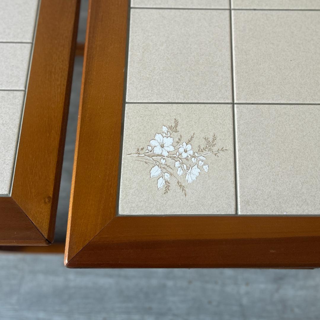 イギリス アンティーク家具 タイルトップ ネストテーブル 1960年頃 948A