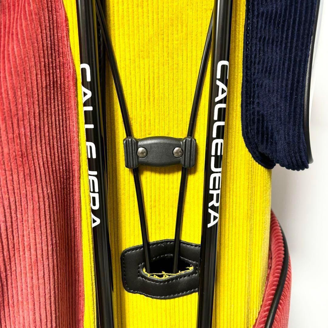 新品 ガジェヘラ ゴルフ コーデュロイ キャディー バッグ イエロー