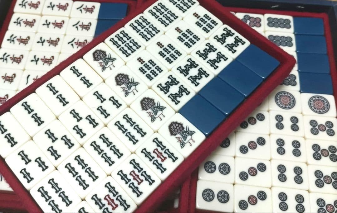 ★極上・青背★ ミズノ 丸一 麻雀牌（MVC印）