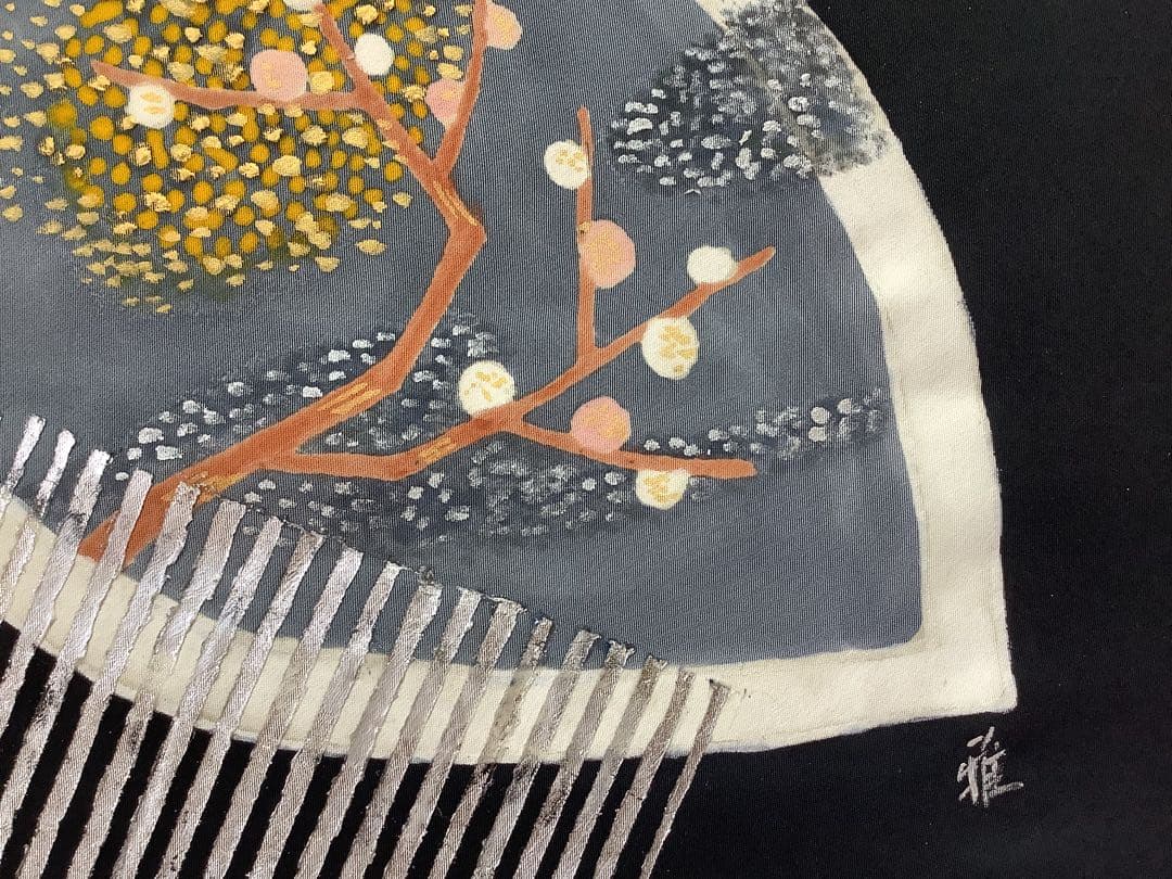 安達雅一　「白い風」工芸　染額　染織工芸作家　東京友禅　日展会友・日本工芸会会員