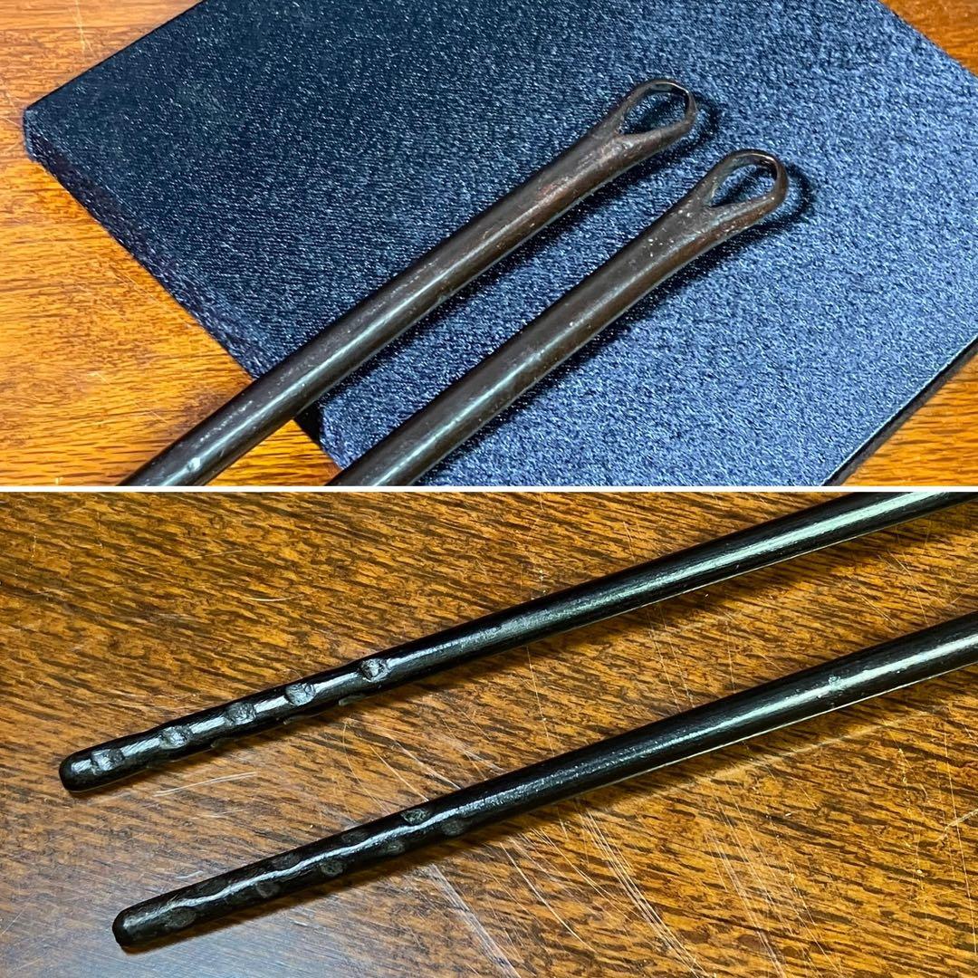 高木治良兵衛 火道具 一揃 風炉 火箸 灰匙 釜鐶 茶道具 火鉢 T0916-3