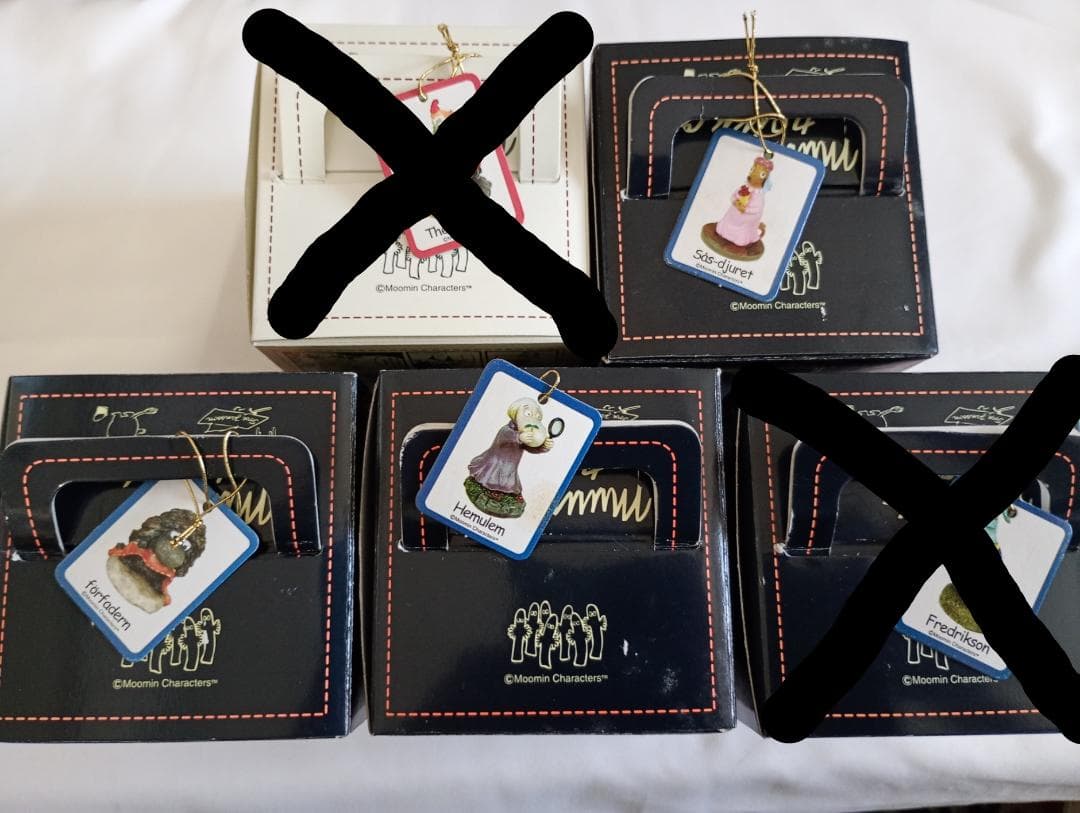 ムーミン原作フィギュア ご先祖様 ヘムレンさん ソースユール 3点