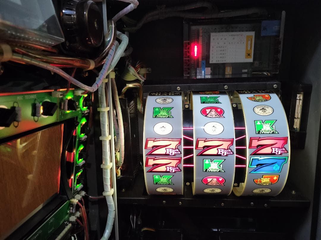 【パチスロ実機】ネット★『初代』ブラックジャック777【不要機付】４号機