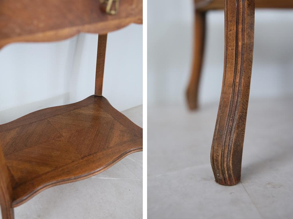 フランスアンティーク◇木製ソーイングテーブル/裁縫箱/机/化粧台(90-249)