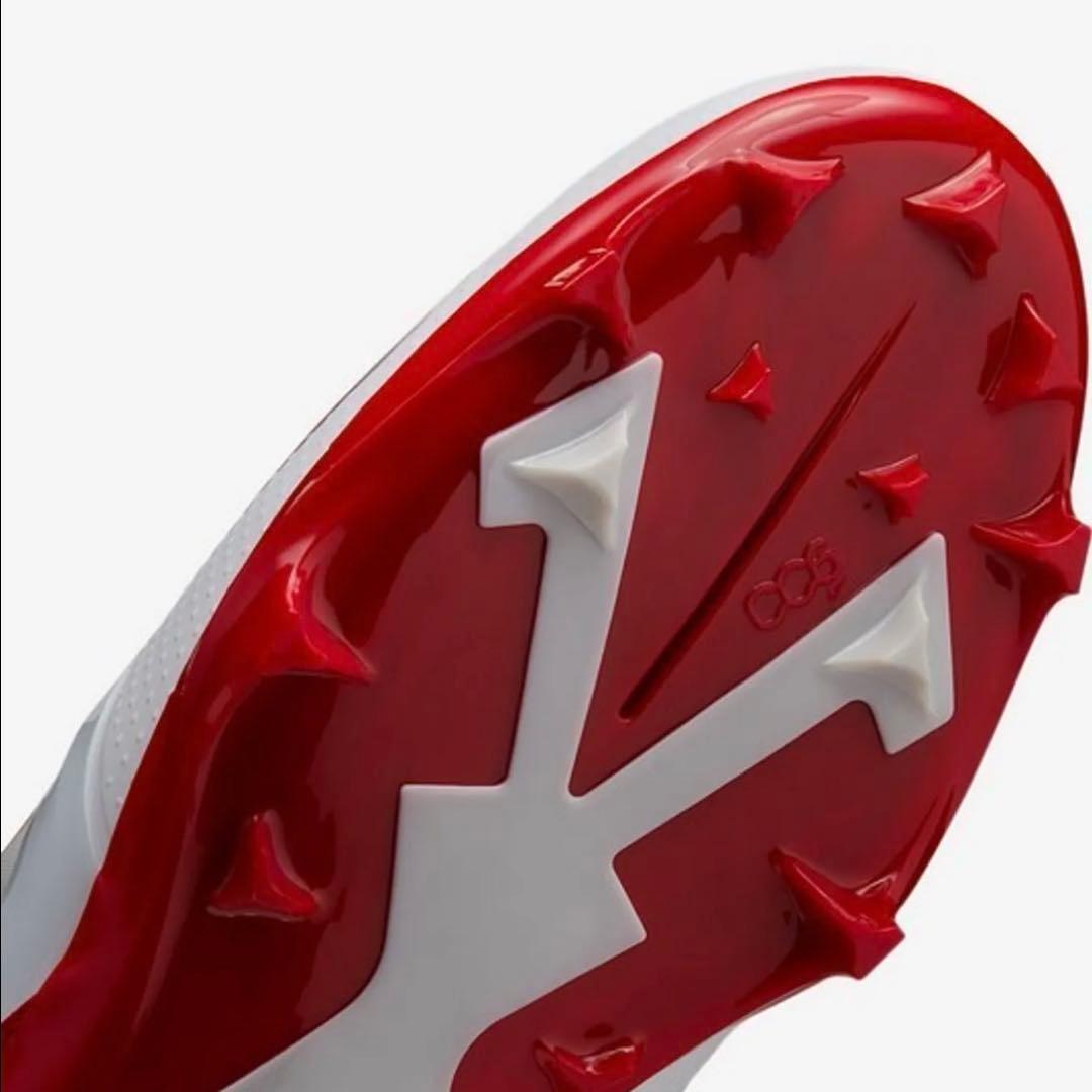 ナイキ 27 アルファメナス プロ アメフト スパイク シューズ 靴 白 赤