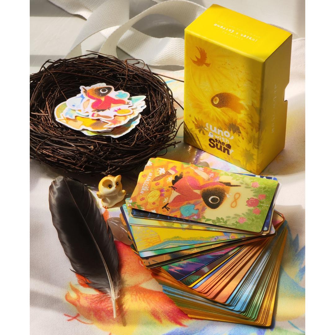 【正規品タロットカード】クラファン完売✨癒しの手描きイラスト✨ちびカラスのデッキ