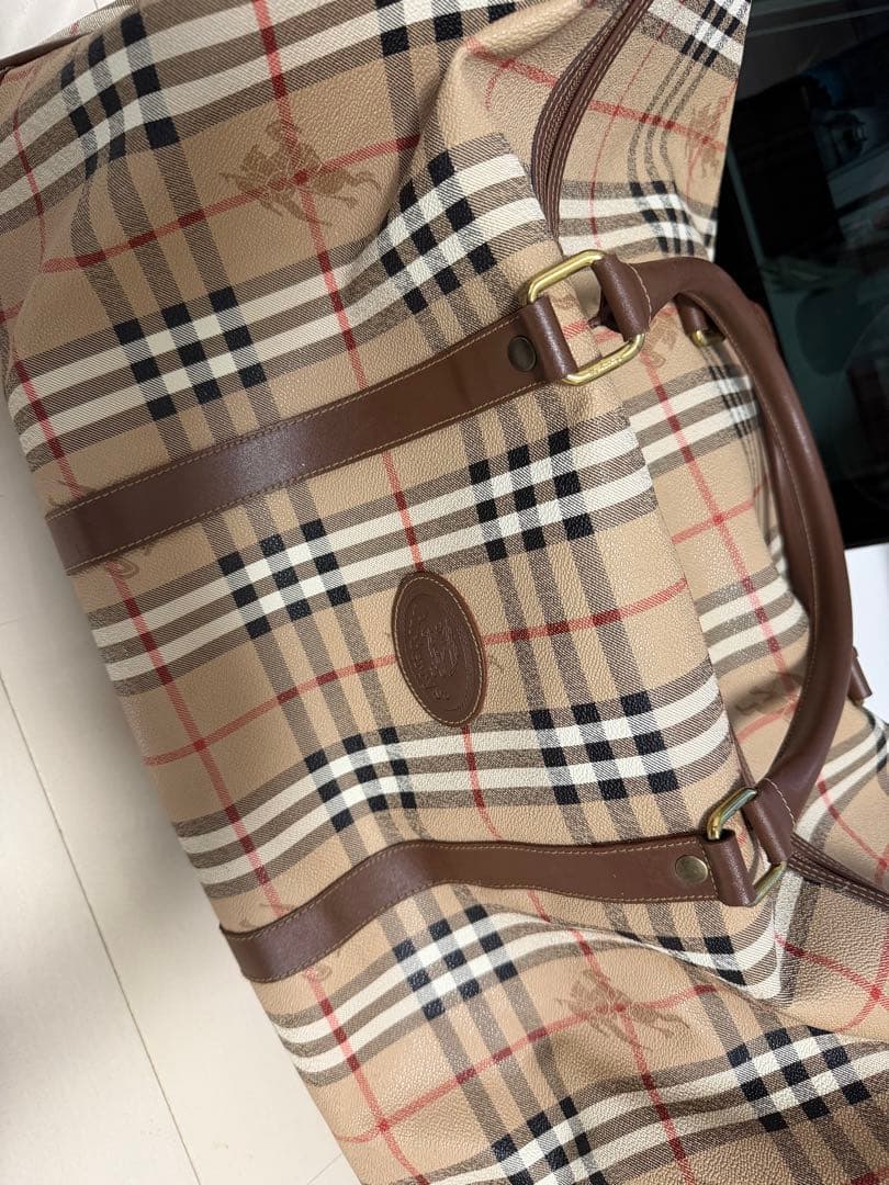 Burberrys バーバリー ノバチェック レザー ボストンバッグ PVC