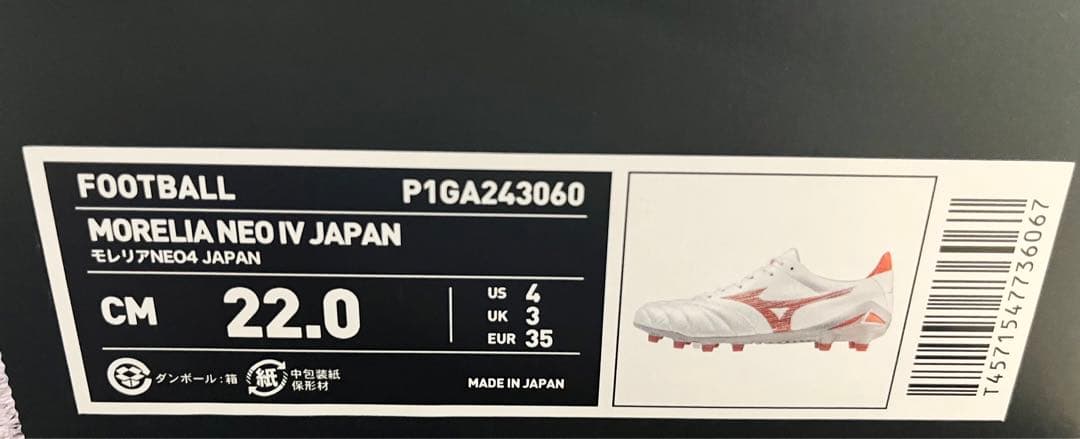 限定 モレリアネオ4 JAPAN  P1GA243060 22cm