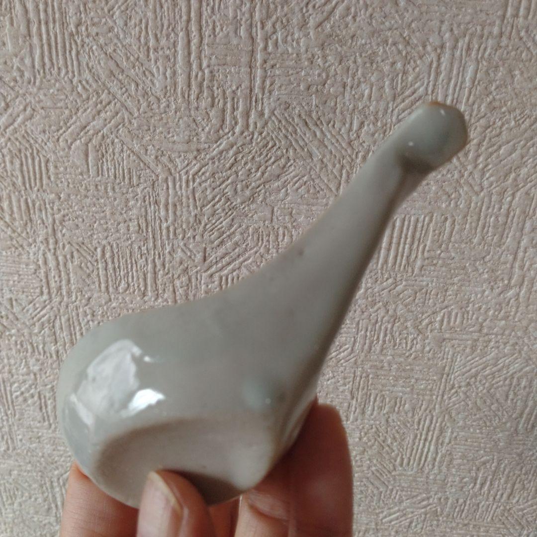 中国古玩青花古染付薄瑠璃宝珠文蓮華二客