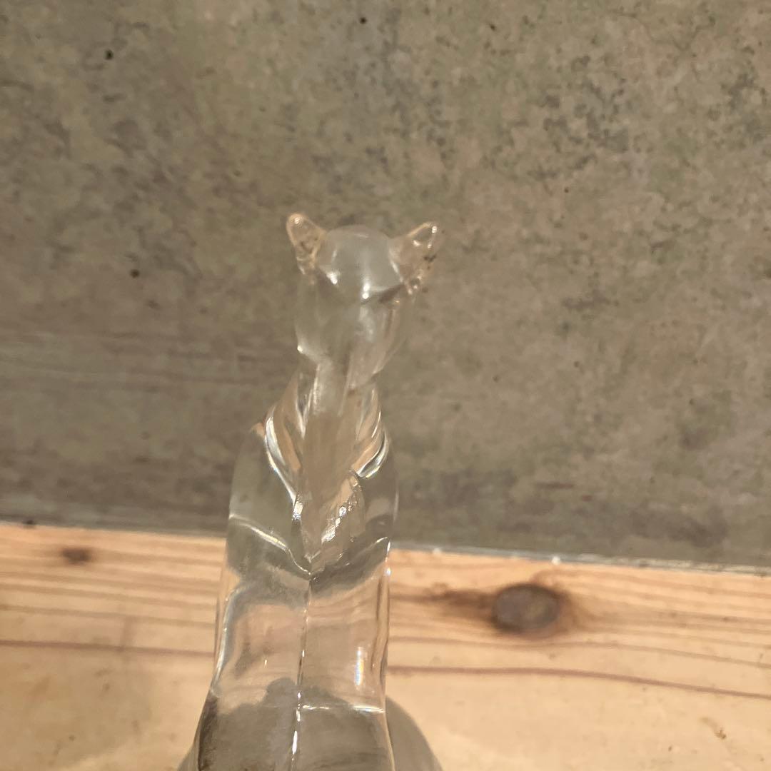 美品 ヴィンテージ ガラス 馬　りんご 置物 オブジェ ずっしり　クリスタル