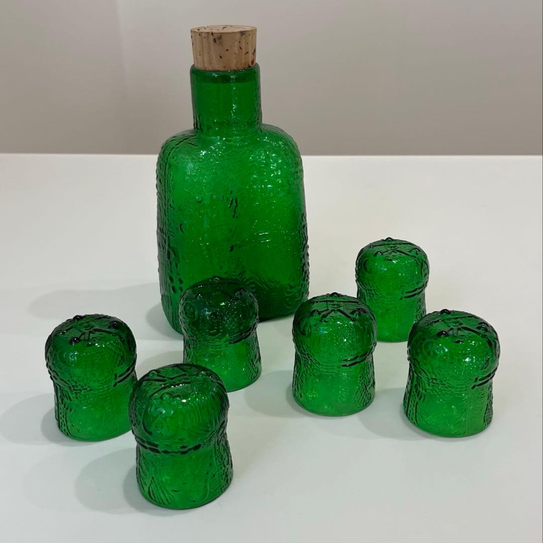 【ARABIA】fauna:ボトル✖️1、ショットグラス✖️6(グリーン)オイバ