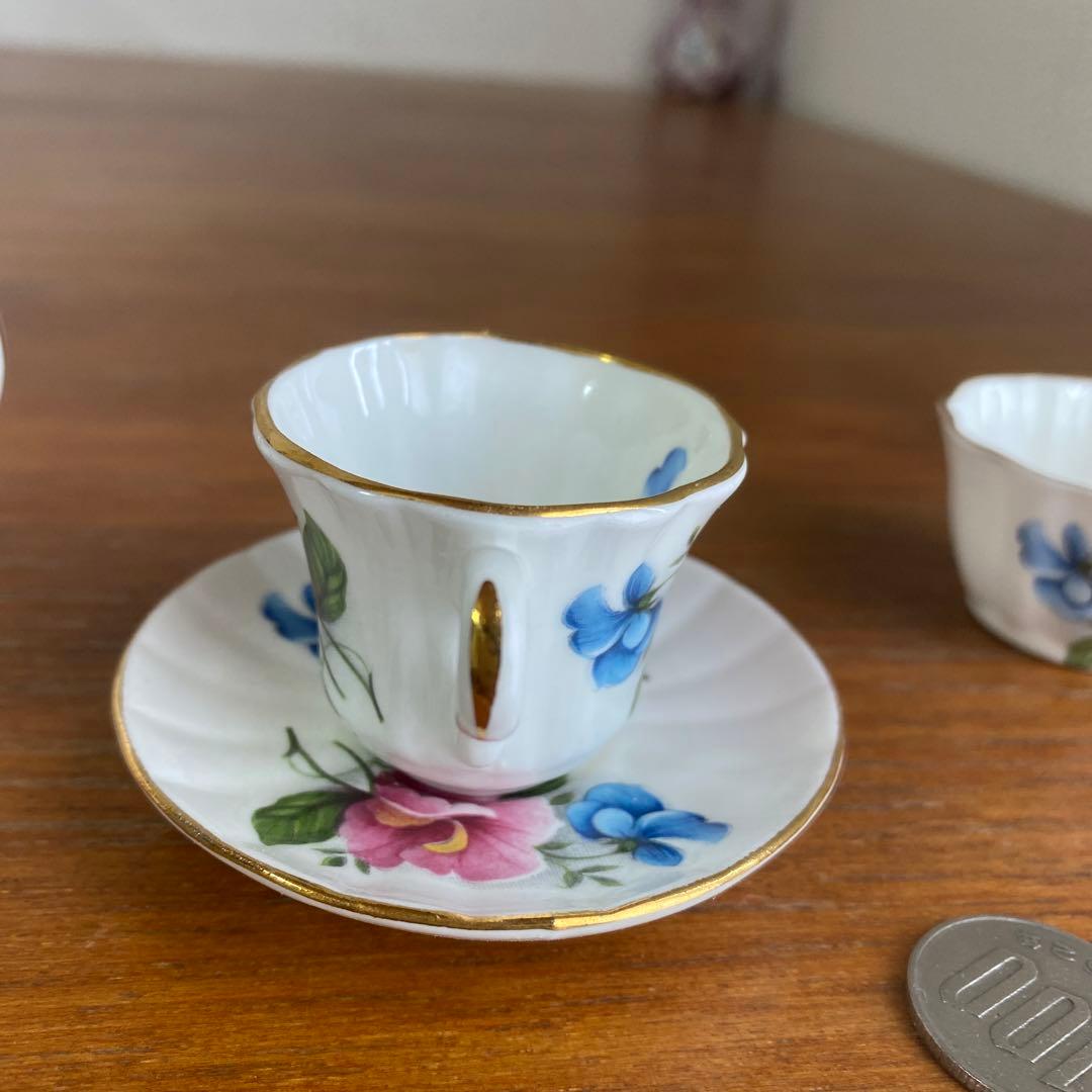 英国製　ポーリーアンナ　ミニチュア　ティーセット