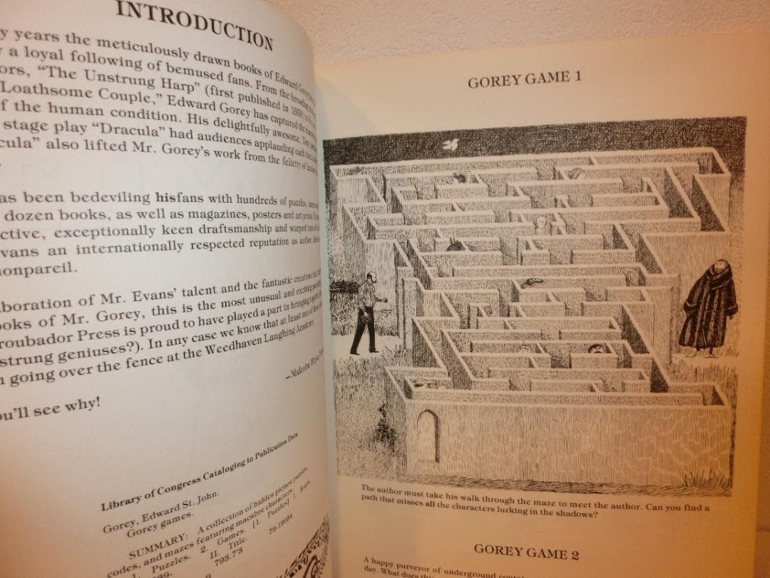 美本　GOREY GAMES　エドワードゴーリー　サイン本