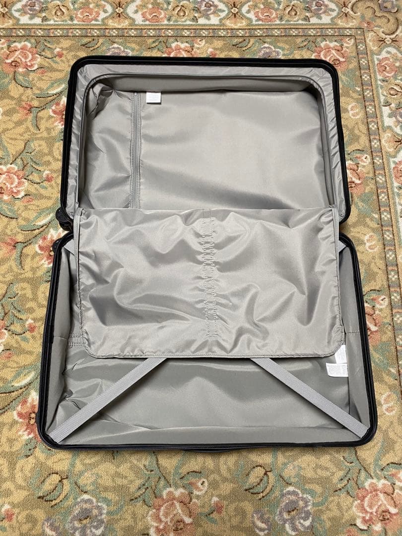 無印良品　バーを自由に調節できる　ハードキャリーケース（７５Ｌ）グレー