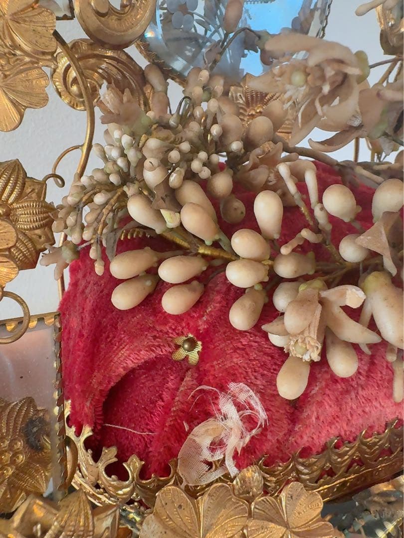 グローブドマリエ　ワックスフラワー　アンティークウエディングオブジェ