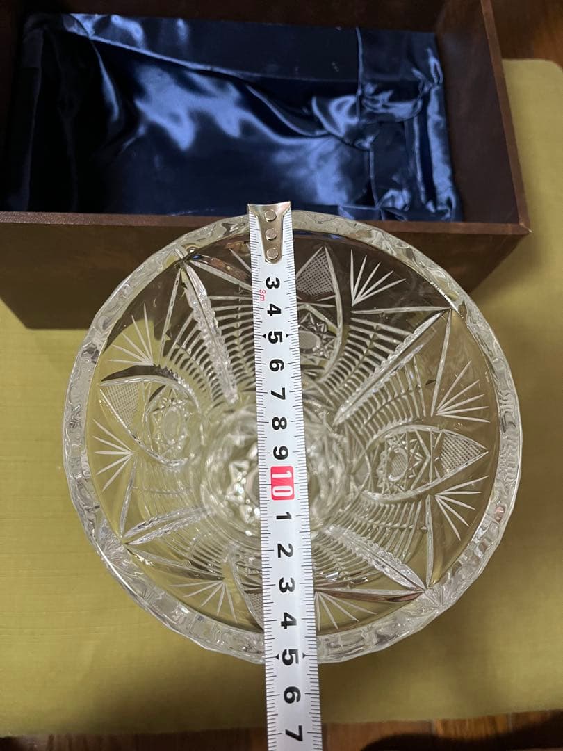 ボヘミアクリスタルガラス フラワーベース 高さ約25cm 値下げしました