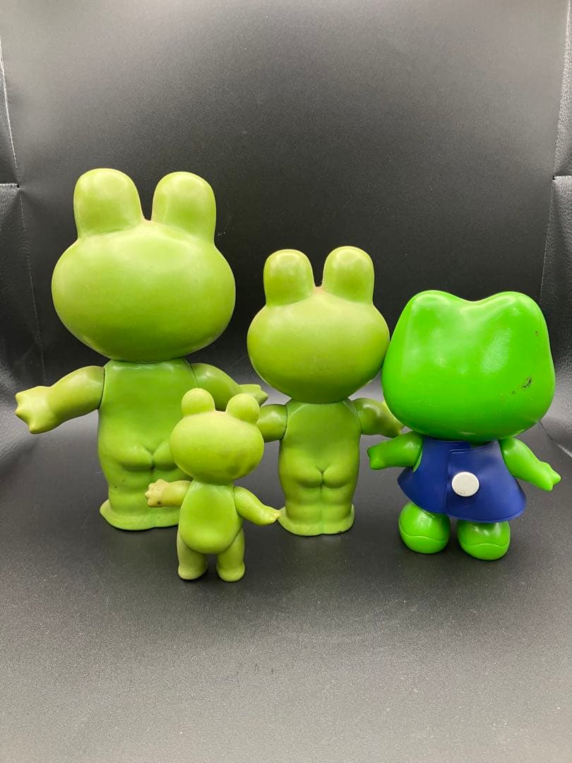 【昭和レトロ】コルゲンコーワ　コロちゃんソフビ3体セット　おまけケロちゃん付