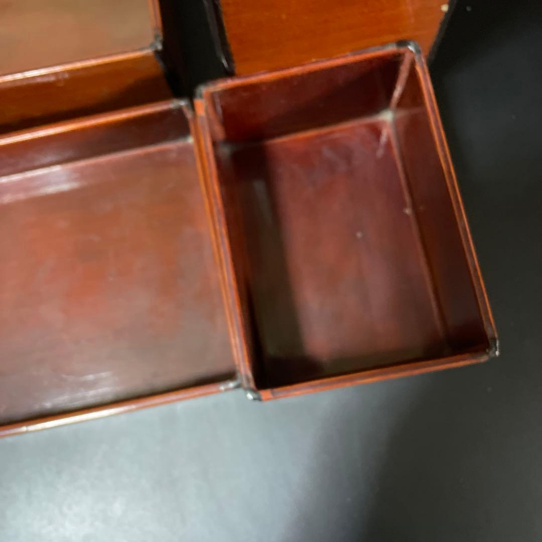 時代物　昔の木製弁当箱　欅　お重箱