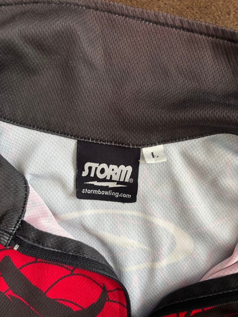 STORM ボウリングウェア Lサイズ 黒/赤