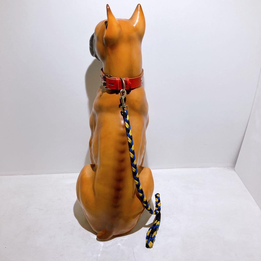 ボクサー 置物 オブジェ イタリア製 陶器 動物 雑貨 犬 イヌ 80cm