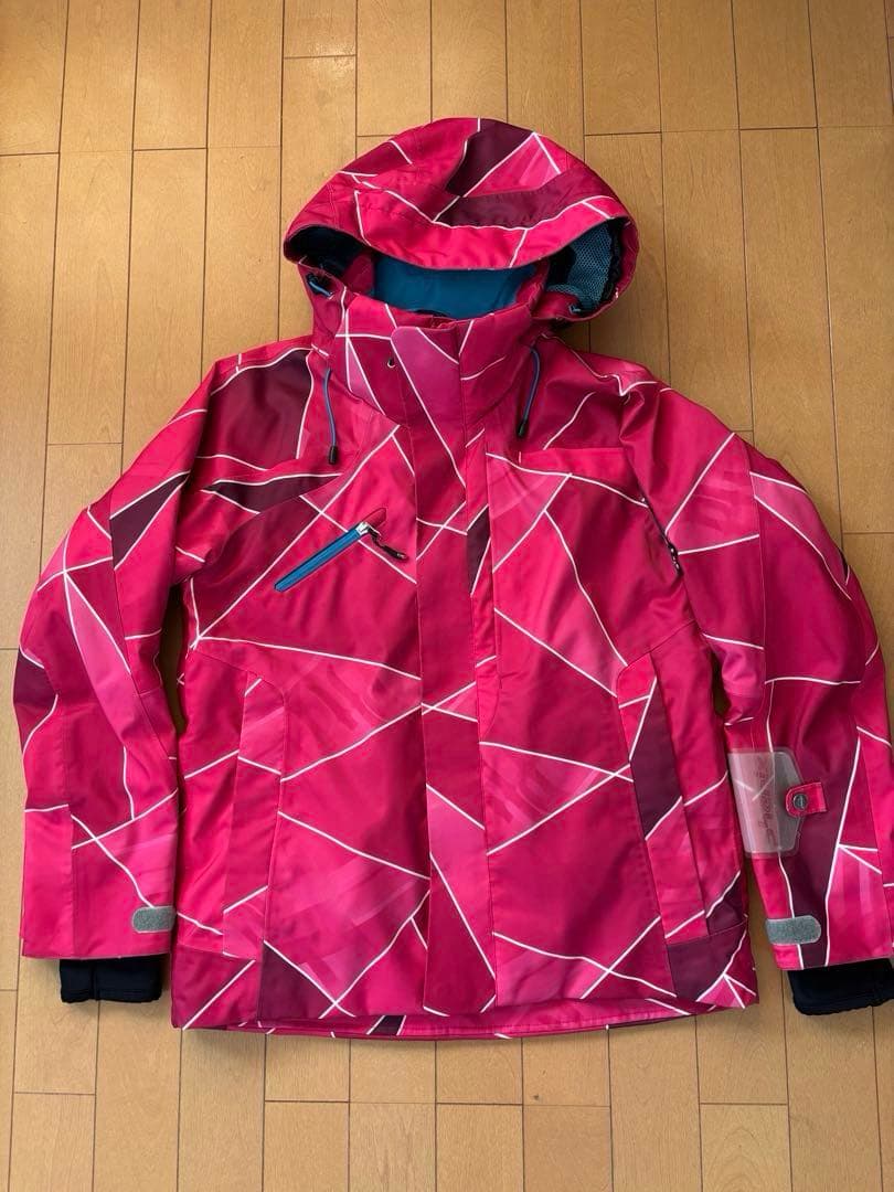 ピンク ジオメトリック スキーウエア