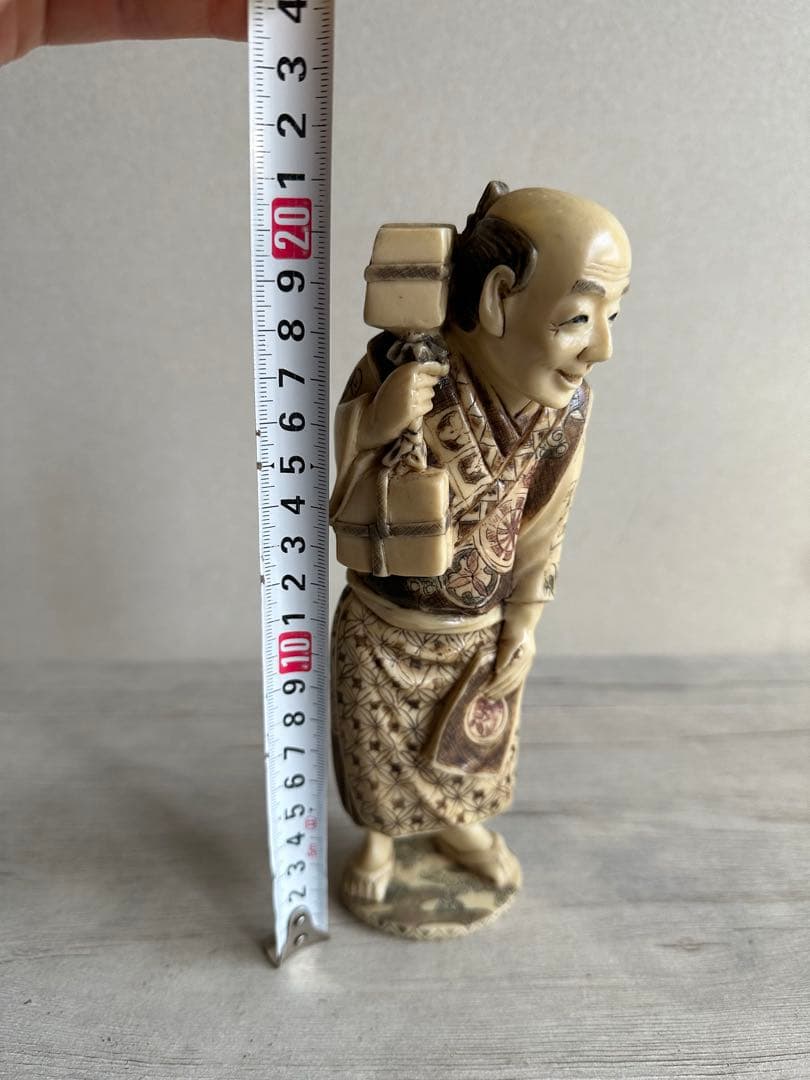 昭和レトロ 和風置物 細密彫刻 樹脂製 骨董品 アンティーク