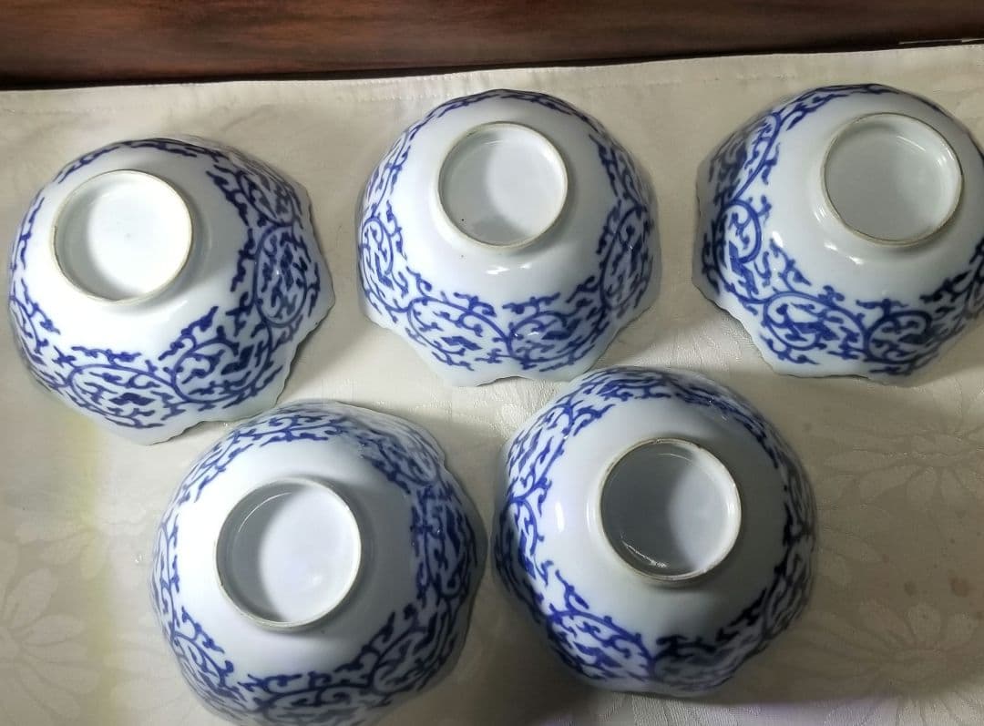 伊万里染め付けヴィンテージ小鉢5客です