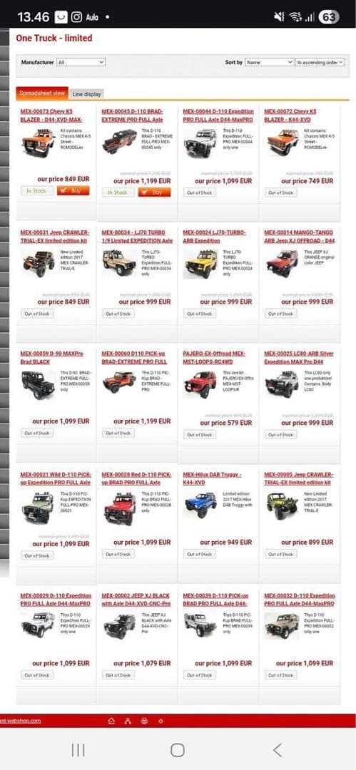 RCMoDELEX MEX D110 1/10 キット