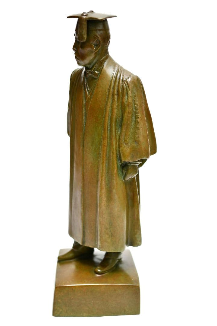 『総長大隈老侯像』大隈重信 ブロンズ像 朝倉文夫作 約38㎝/約4kg
