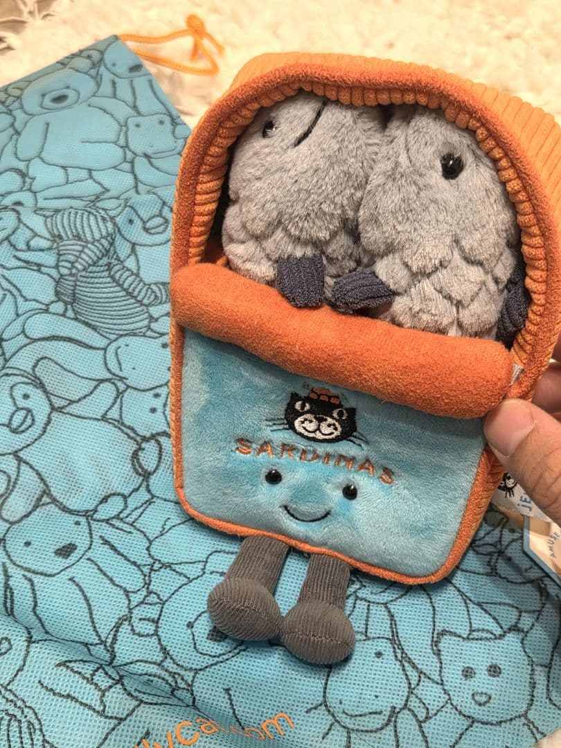 ジェリーキャット完売品/オイルサーディン缶　ぬいぐるみ