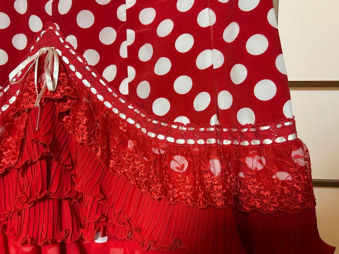 フラメンコ・ソニア ジョーンズ ・赤白水玉ファルダ