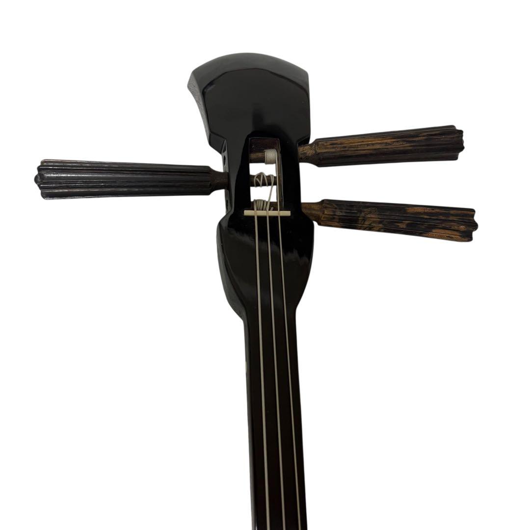 沖縄三味線 蛇柄装飾 龍装飾