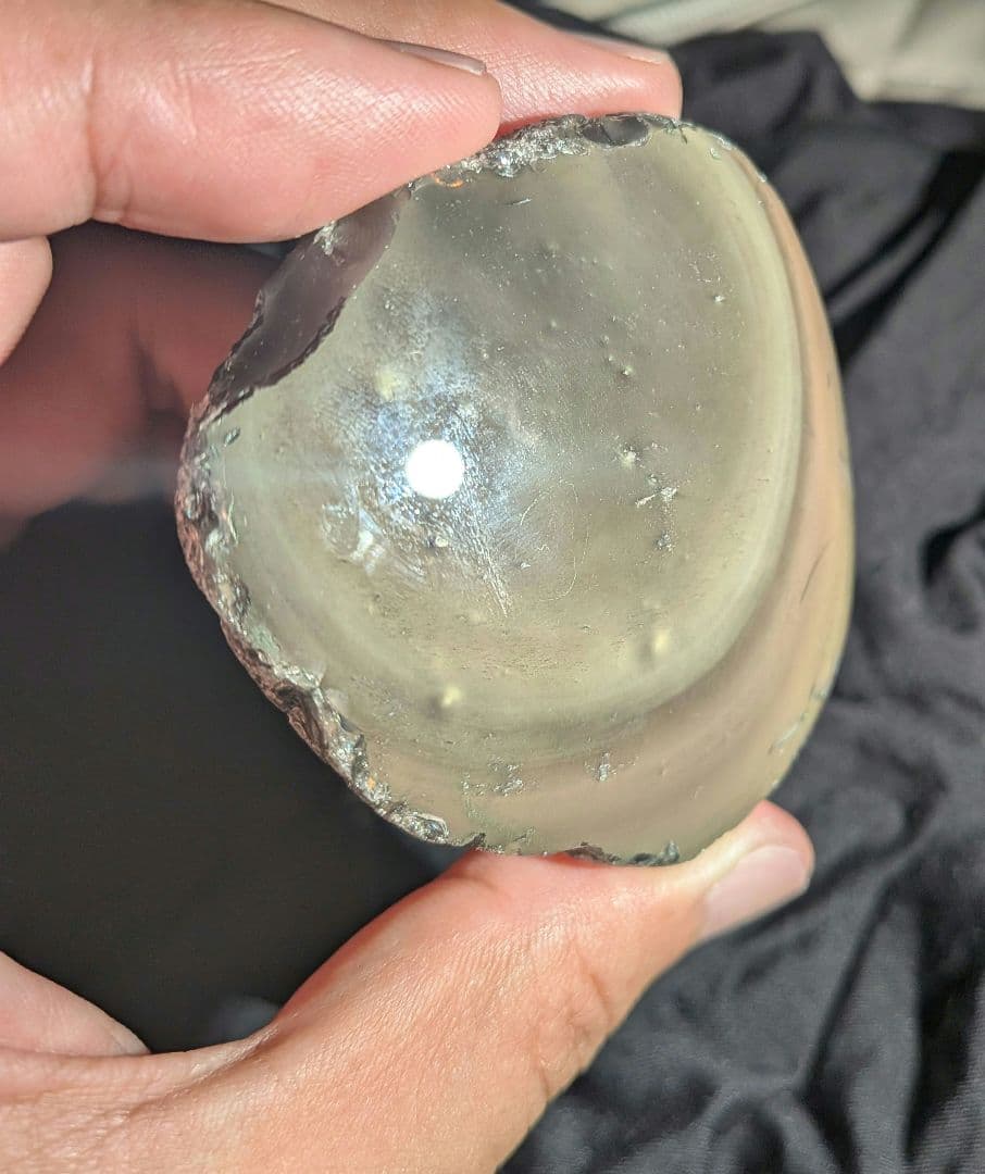 研磨品　十勝石玲瓏　イエロー、グリーン、ピンク複合色両面磨き　超特級玲瓏