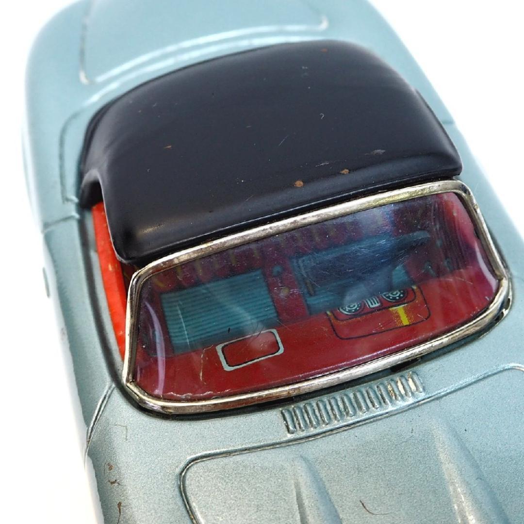 萬代屋【メルセデス ベンツ300SLソフトトップ水色】ブリキtin car 箱無